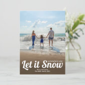 Carte Photo de Noël Let it Snow  (Debout devant)
