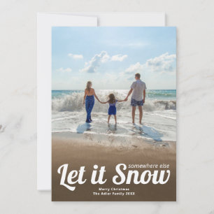 Carte Photo de Noël Let it Snow