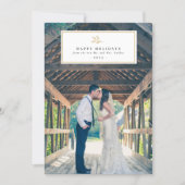 Carte photo de Noël Marié Joyeux Joyeux Fêtes (Devant)