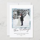 Carte photo de Noël Marié Joyeux Joyeux Fêtes (Devant)