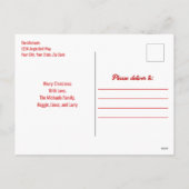 Carte photo de Noël mignonne Jingle Tout le chemin (Dos)