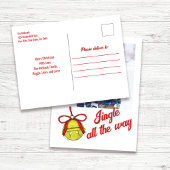 Carte photo de Noël mignonne Jingle Tout le chemin