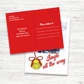 Carte photo de Noël mignonne Jingle Tout le chemin
