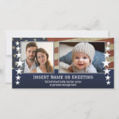 Carte photo de Noël militaire / patriotique (Devant)