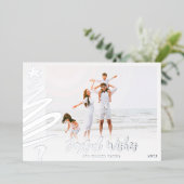 Carte photo de Noël minimale de la famille Foil Be (Debout devant)