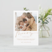 Carte photo de Noël minimaliste (Debout devant)