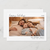 Carte photo de Noël minimaliste (Devant / Derrière)