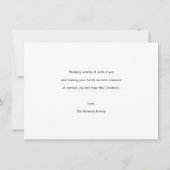 Carte photo de Noël minimaliste (Dos)