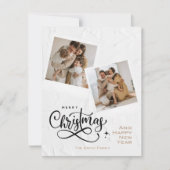 Carte photo de Noël minimaliste moderne (Devant)