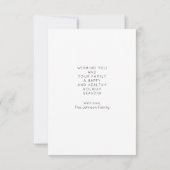 Carte photo de Noël minimaliste moderne (Dos)