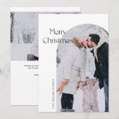 Carte photo de Noël minimaliste moderne (Devant / Derrière)