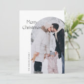 Carte photo de Noël minimaliste moderne (Debout devant)