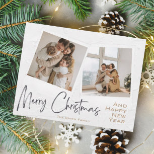 Carte photo de Noël minimaliste moderne