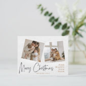 Carte photo de Noël minimaliste moderne (Debout devant)