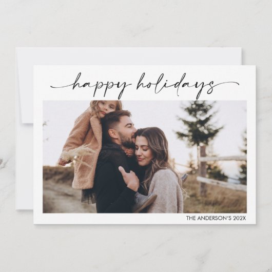 Carte photo de Noël minimaliste moderne (Devant)