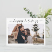 Carte photo de Noël minimaliste moderne (Debout devant)