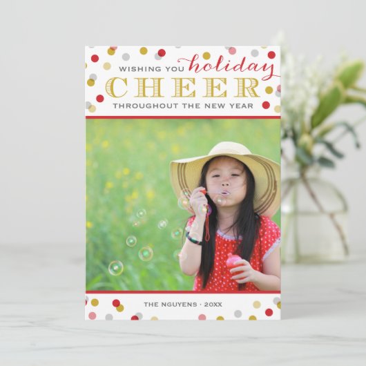 Carte photo de Noël moderne (Debout devant)