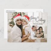 Carte photo de Noël moderne avec entrée (Devant / Derrière)