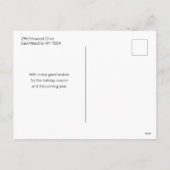 Carte photo de Noël moderne avec entrée (Dos)