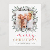Carte photo de Noël moderne Budget (Devant)