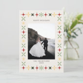 Carte photo de Noël moderne du milieu du siècle (Debout devant)