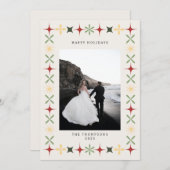 Carte photo de Noël moderne du milieu du siècle (Devant / Derrière)