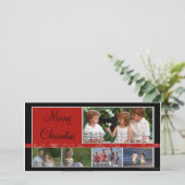 Carte photo de Noël moderne et élégante (Debout devant)