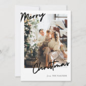 Carte photo de Noël moderne et personnalisable (Devant)