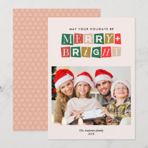 Carte Photo de Noël moderne et tendance