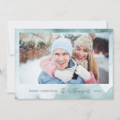 Carte photo de Noël moderne Frost Abstraite (Devant)