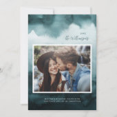 Carte photo de Noël moderne Frost Abstraite (Devant)