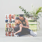 CARTE PHOTO de Noël moderne LOL not Ho Ho Ho (Debout devant)