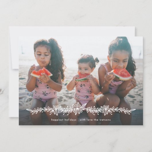 Carte photo de Noël moderne Mistletoe (Devant)