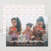 Carte photo de Noël moderne Mistletoe (Devant / Derrière)