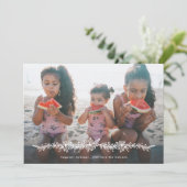 Carte photo de Noël moderne Mistletoe (Debout devant)