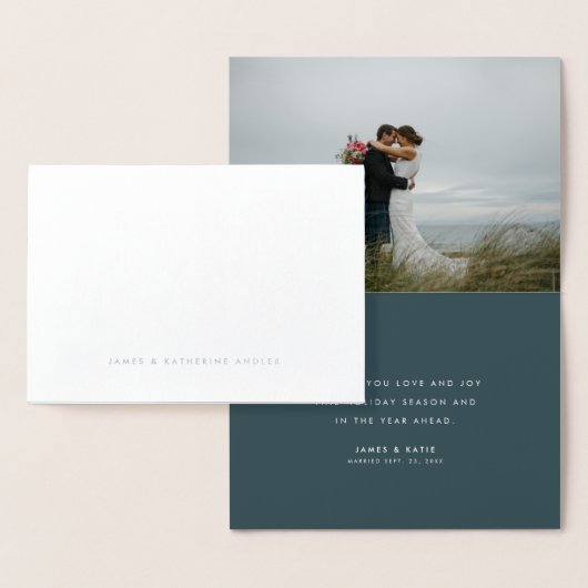 Carte photo de Noël Mr & Mrs. (Affichage)