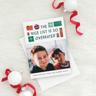 Carte photo de Noël Nice List