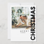 Carte Photo de Noël | Noir Joyeux Noël (Devant)