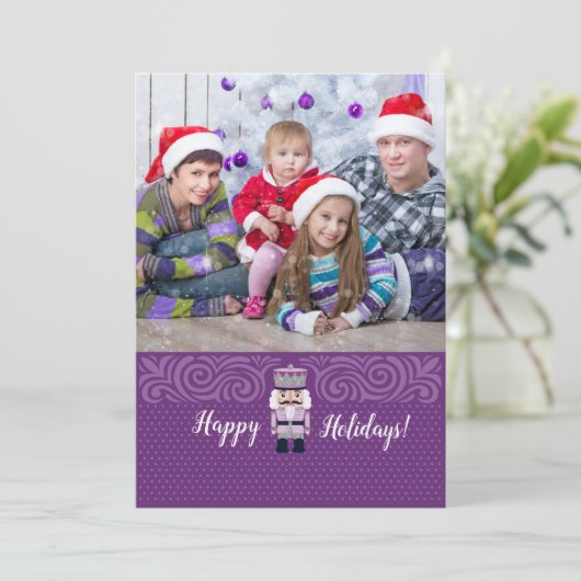 Carte photo de Noël Nutcracker (Debout devant)