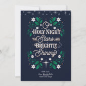 Carte photo de Noël Oh Holy Night (Dos)