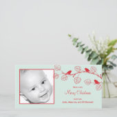 Carte photo de Noël Oiseaux de vacances (Debout devant)