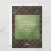 Carte photo de Noël Painted Plaid Motif (Dos)