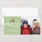 Carte photo de Noël Paix sur Terre (Devant / Derrière)