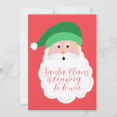 Carte photo de Noël Père Noël verte (Devant)