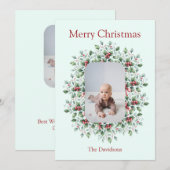 Carte photo de Noël personnalisé (Devant / Derrière)