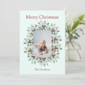 Carte photo de Noël personnalisé (Debout devant)