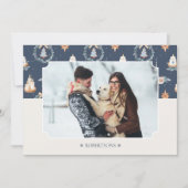 Carte photo de Noël personnalisée avec nom de fami (Devant)