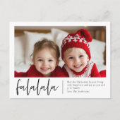 Carte photo de Noël personnalisée "Falalala" (Devant)