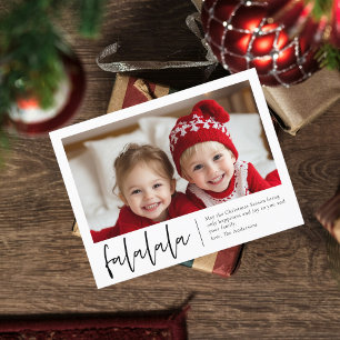 Carte photo de Noël personnalisée "Falalala"
