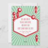 Carte photo de Noël personnalisée Retro Atomic (Dos)